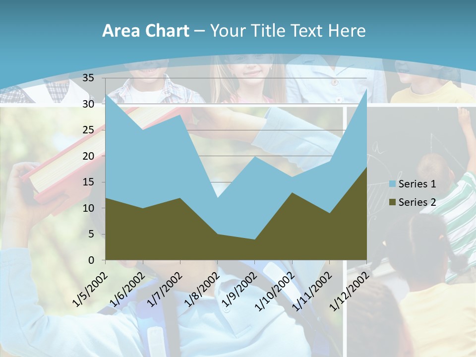 School Children Studying PowerPoint Template