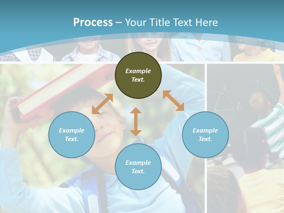 School Children Studying PowerPoint Template