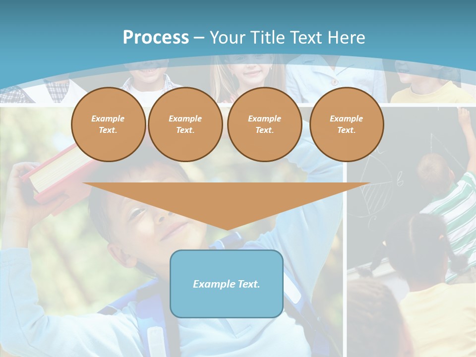 School Children Studying PowerPoint Template