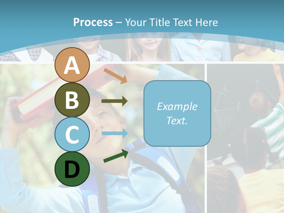 School Children Studying PowerPoint Template