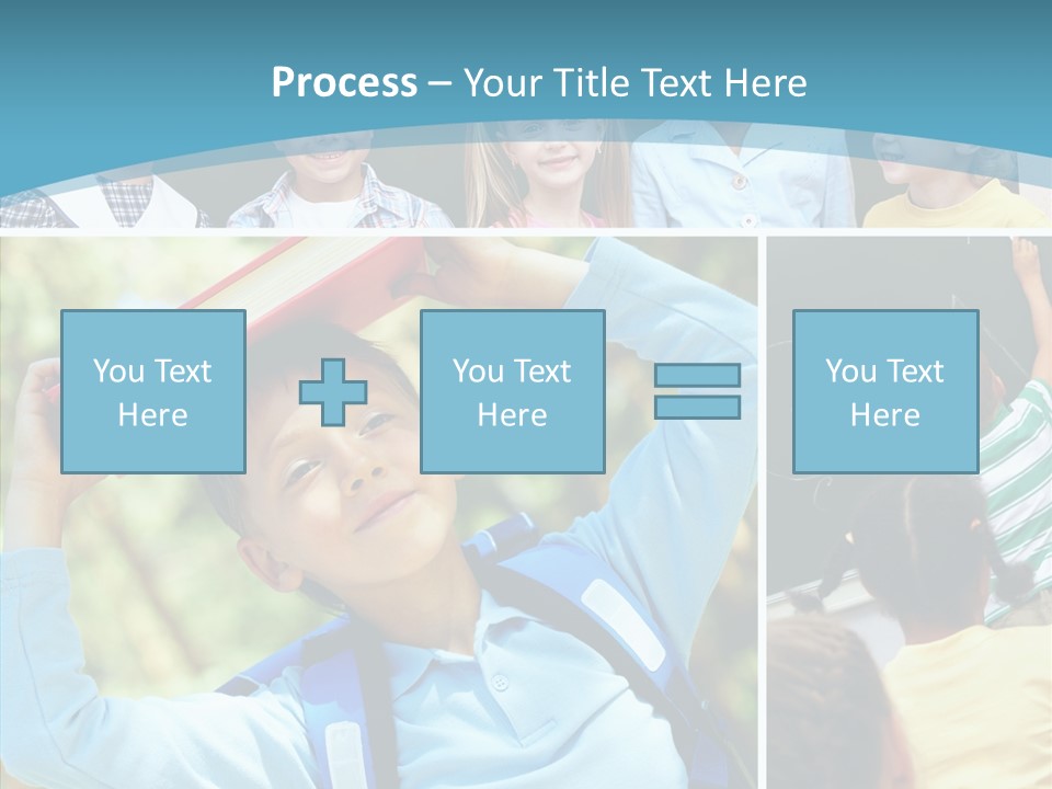 School Children Studying PowerPoint Template