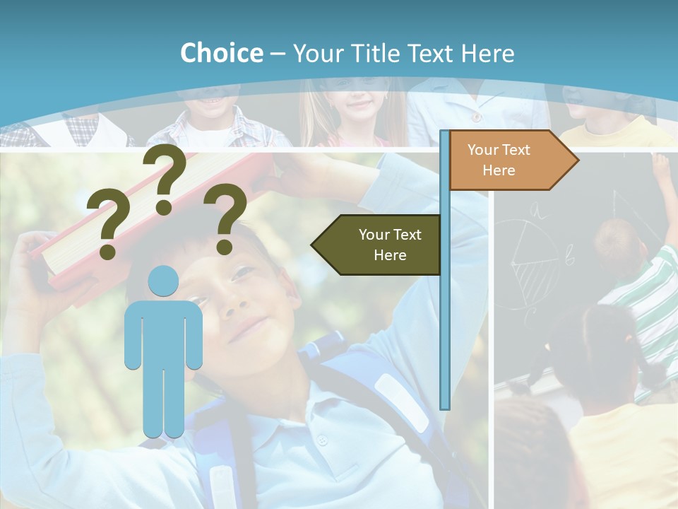 School Children Studying PowerPoint Template