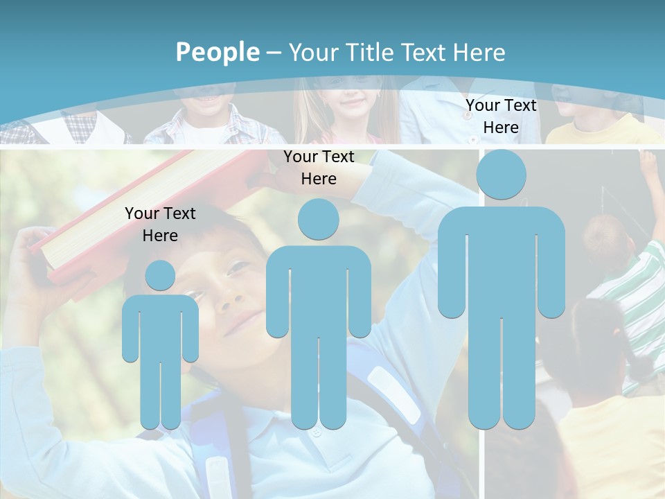 School Children Studying PowerPoint Template