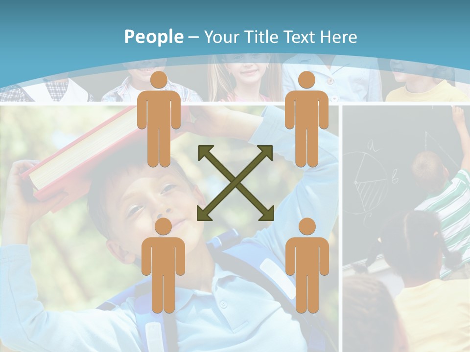 School Children Studying PowerPoint Template