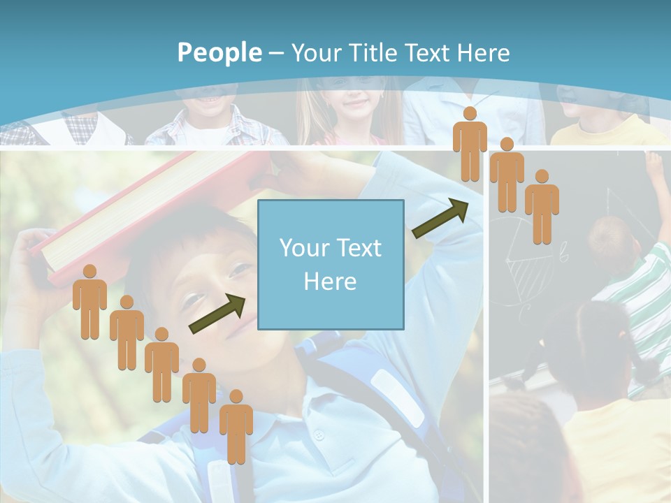 School Children Studying PowerPoint Template