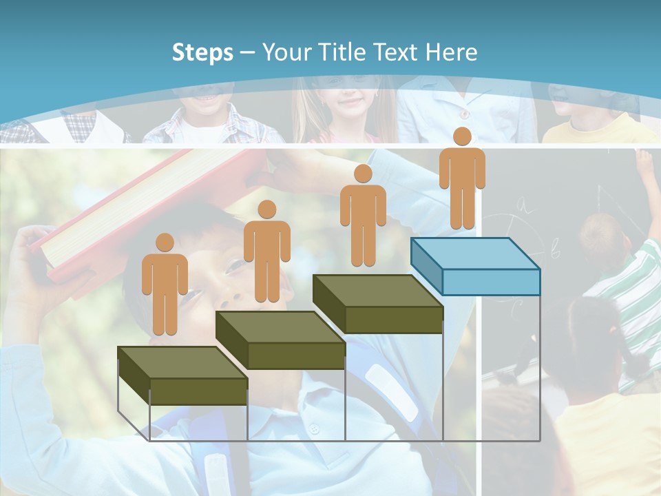 School Children Studying PowerPoint Template
