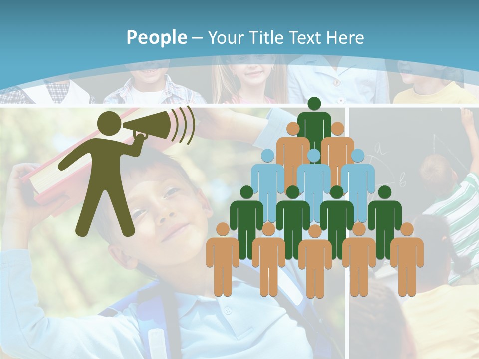 School Children Studying PowerPoint Template