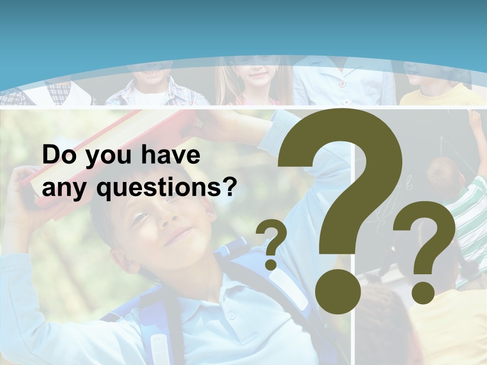 School Children Studying PowerPoint Template