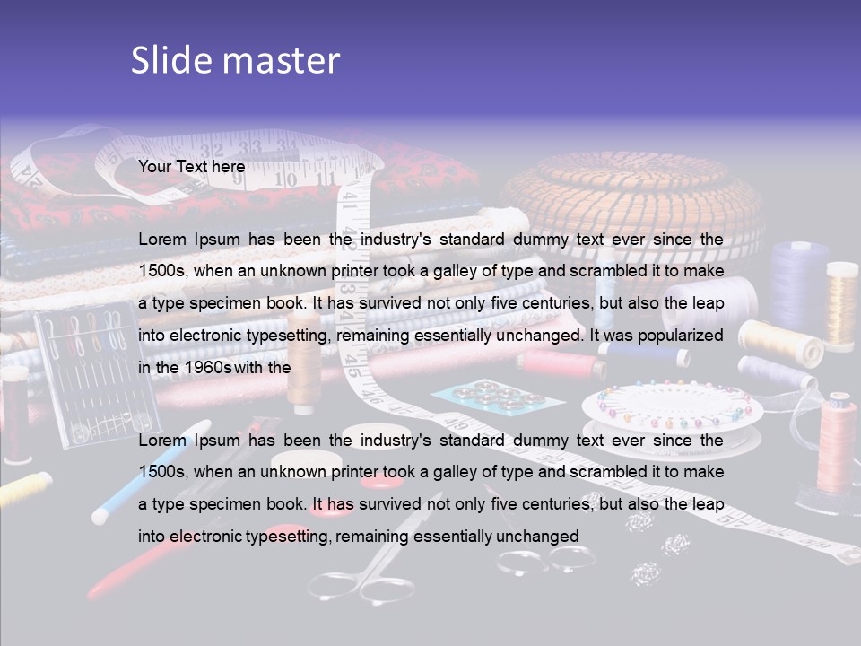 Sewing Accessories PowerPoint Template