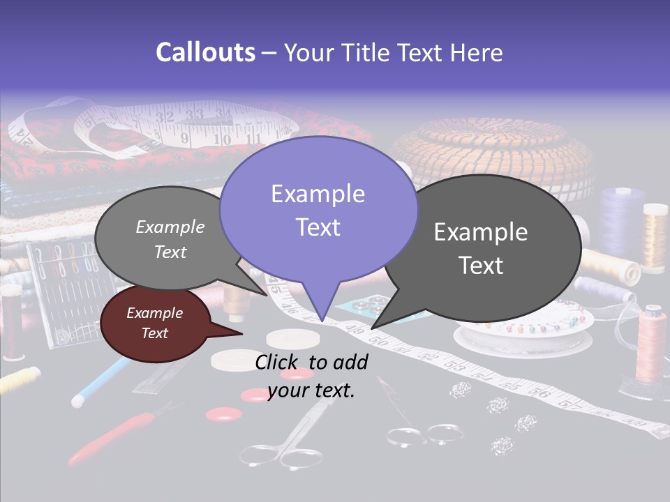 Sewing Accessories PowerPoint Template