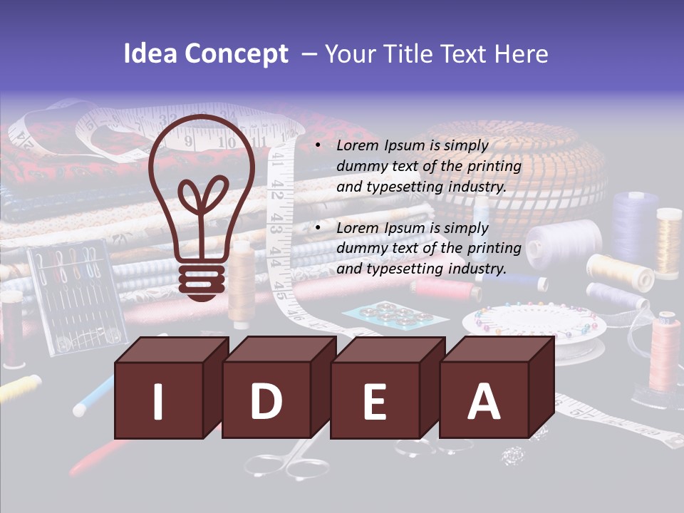 Sewing Accessories PowerPoint Template