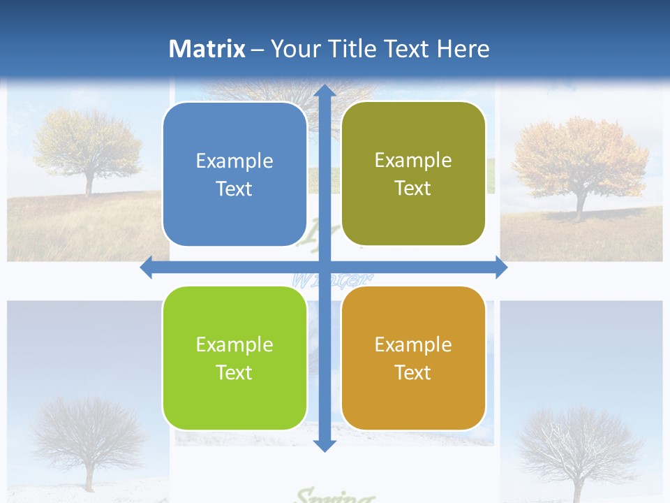 Cold Four Grass PowerPoint Template
