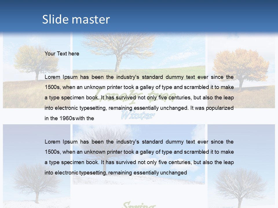 Cold Four Grass PowerPoint Template