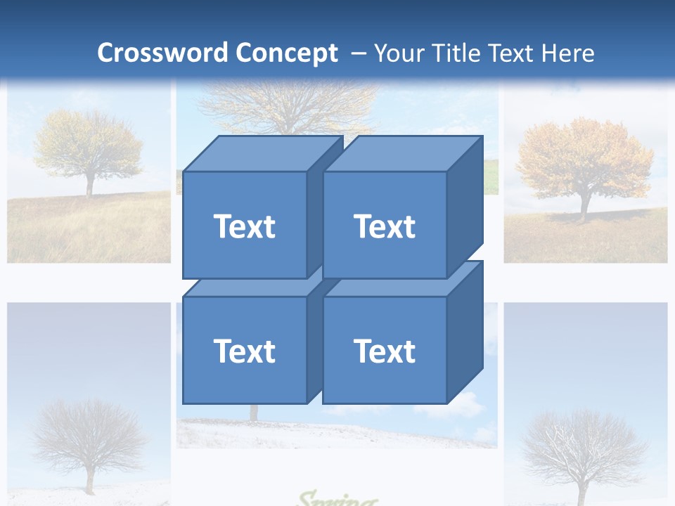 Cold Four Grass PowerPoint Template