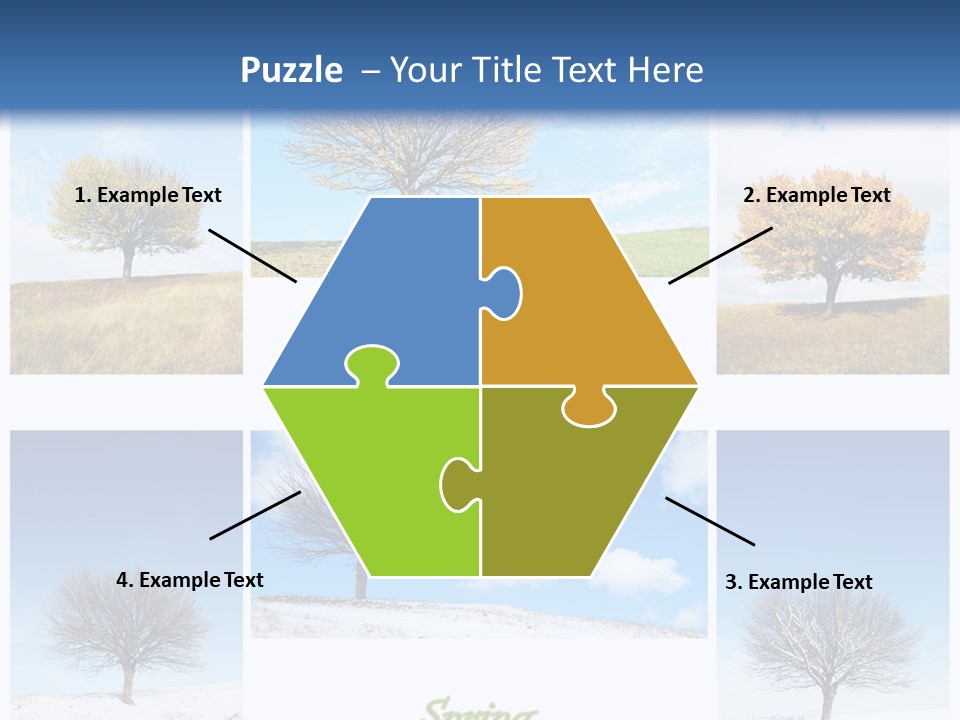 Cold Four Grass PowerPoint Template