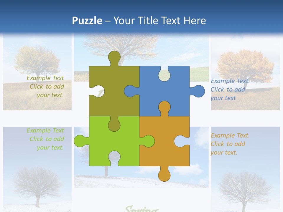 Cold Four Grass PowerPoint Template