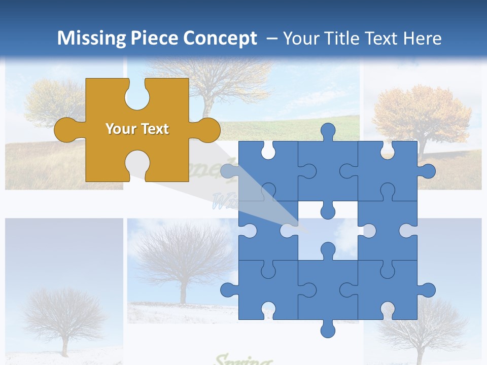 Cold Four Grass PowerPoint Template