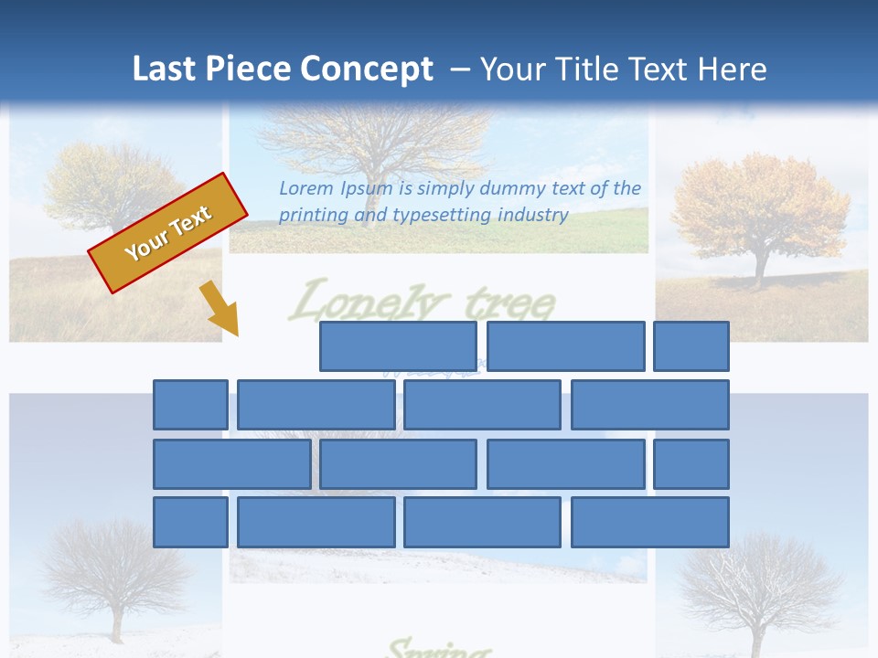Cold Four Grass PowerPoint Template