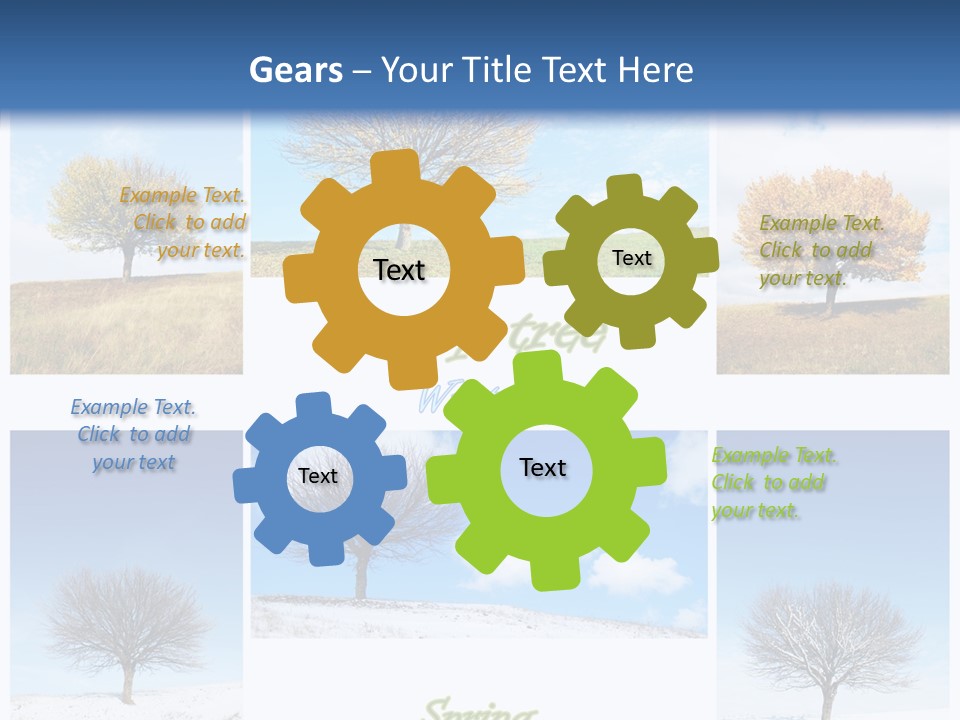 Cold Four Grass PowerPoint Template