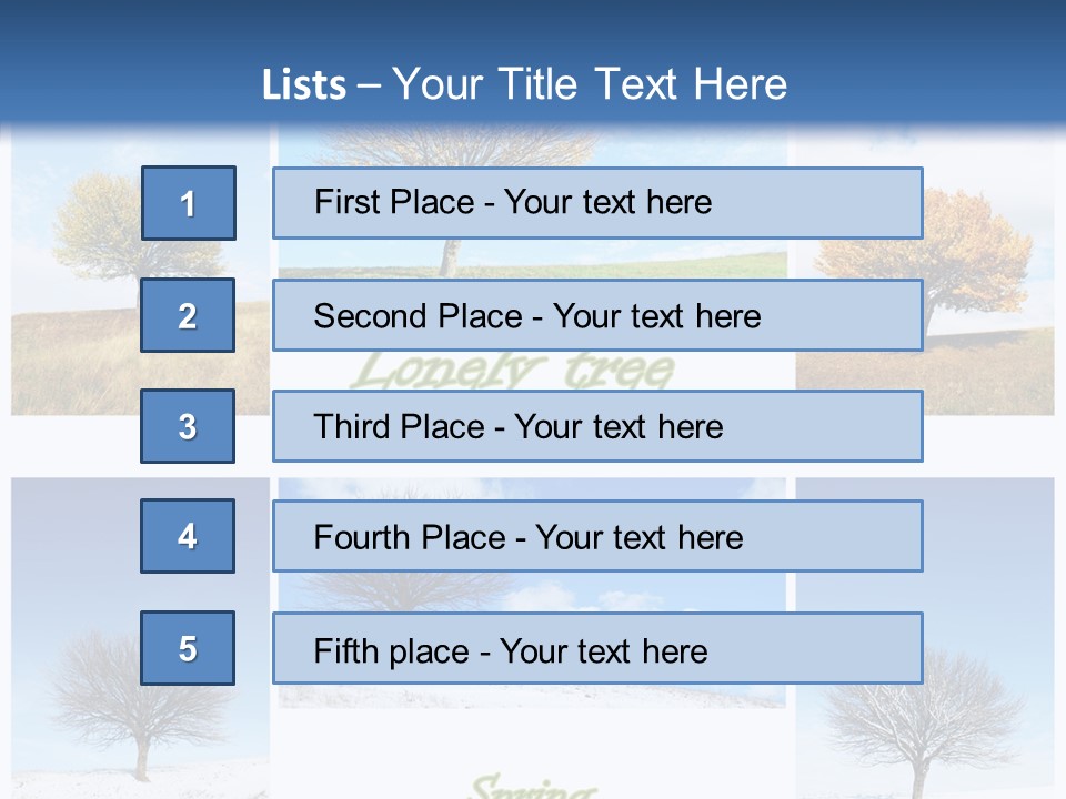 Cold Four Grass PowerPoint Template