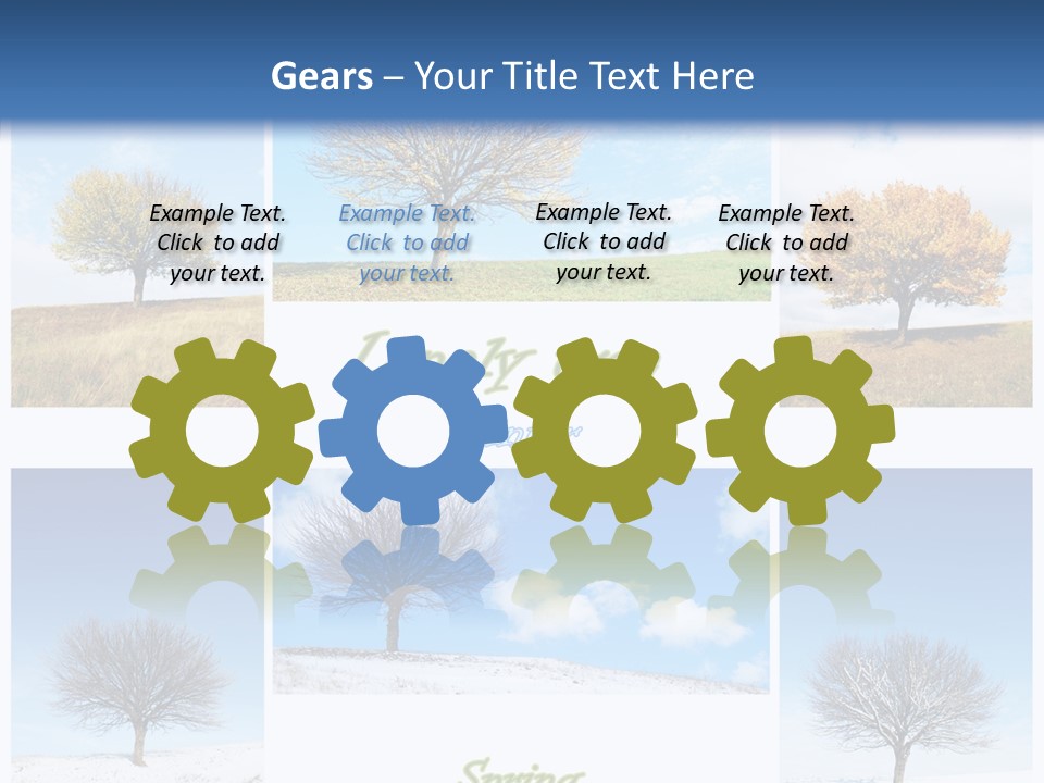 Cold Four Grass PowerPoint Template