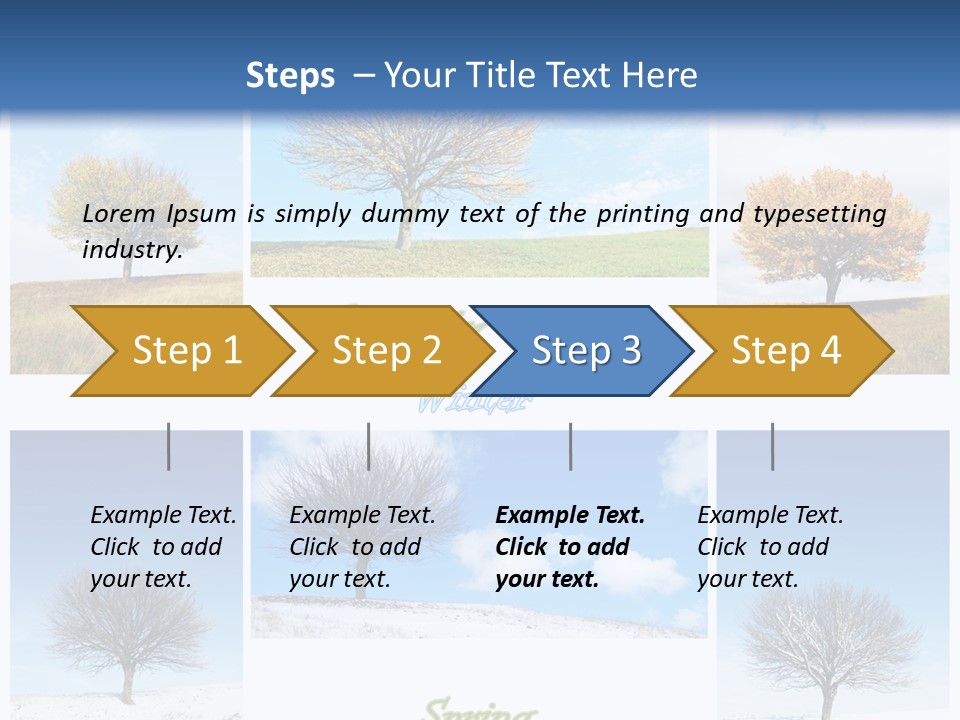 Cold Four Grass PowerPoint Template