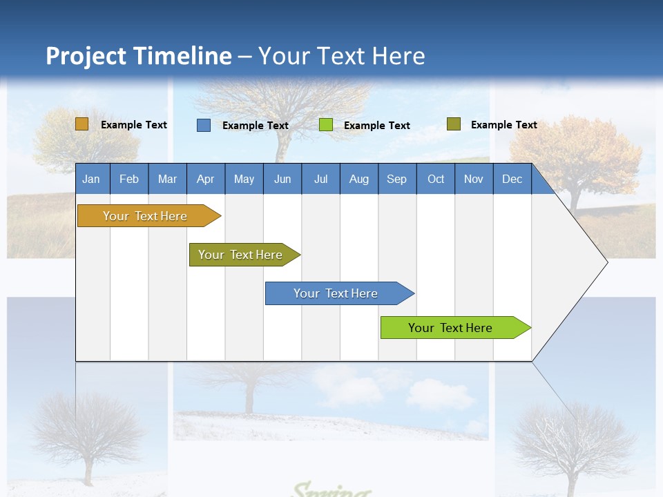Cold Four Grass PowerPoint Template