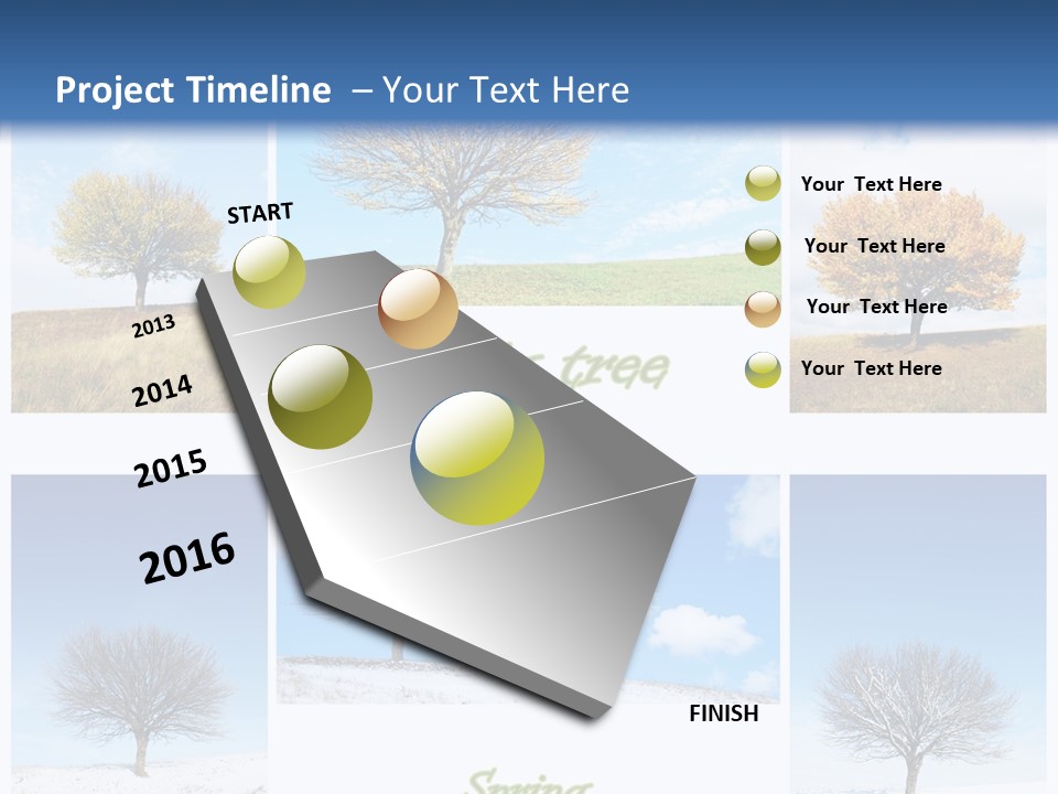 Cold Four Grass PowerPoint Template