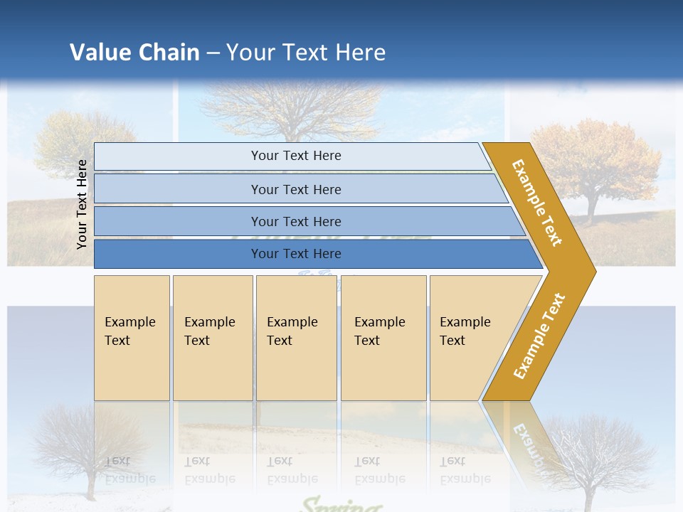 Cold Four Grass PowerPoint Template