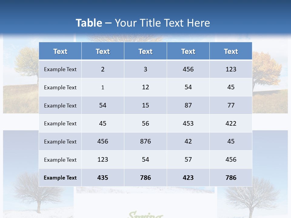 Cold Four Grass PowerPoint Template