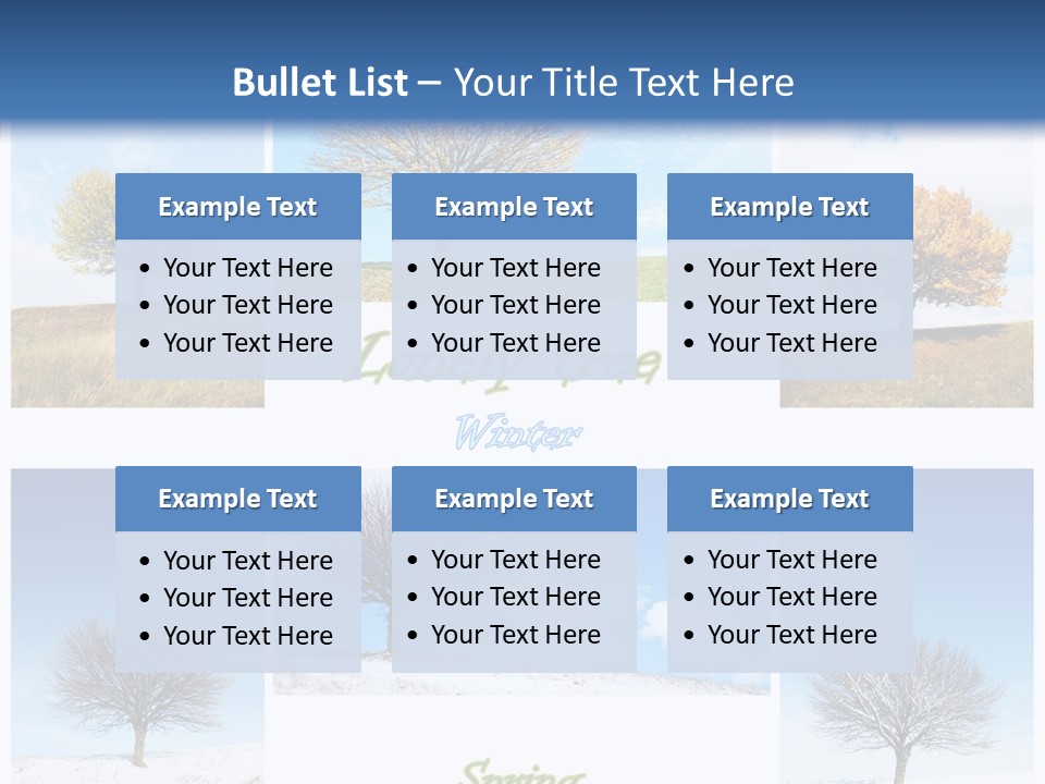 Cold Four Grass PowerPoint Template
