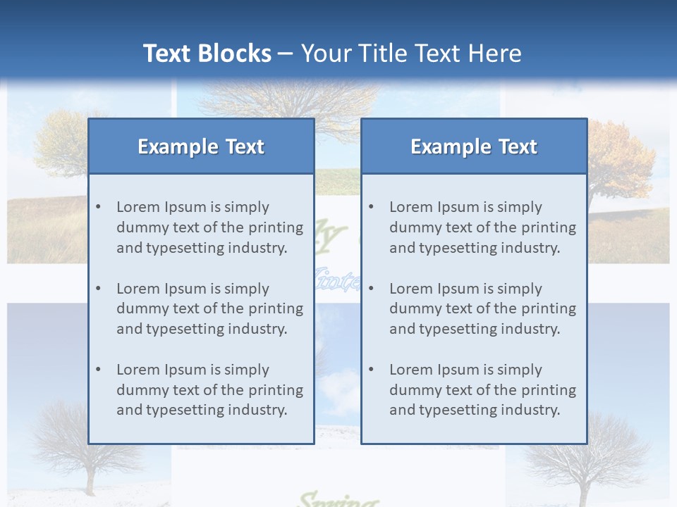Cold Four Grass PowerPoint Template