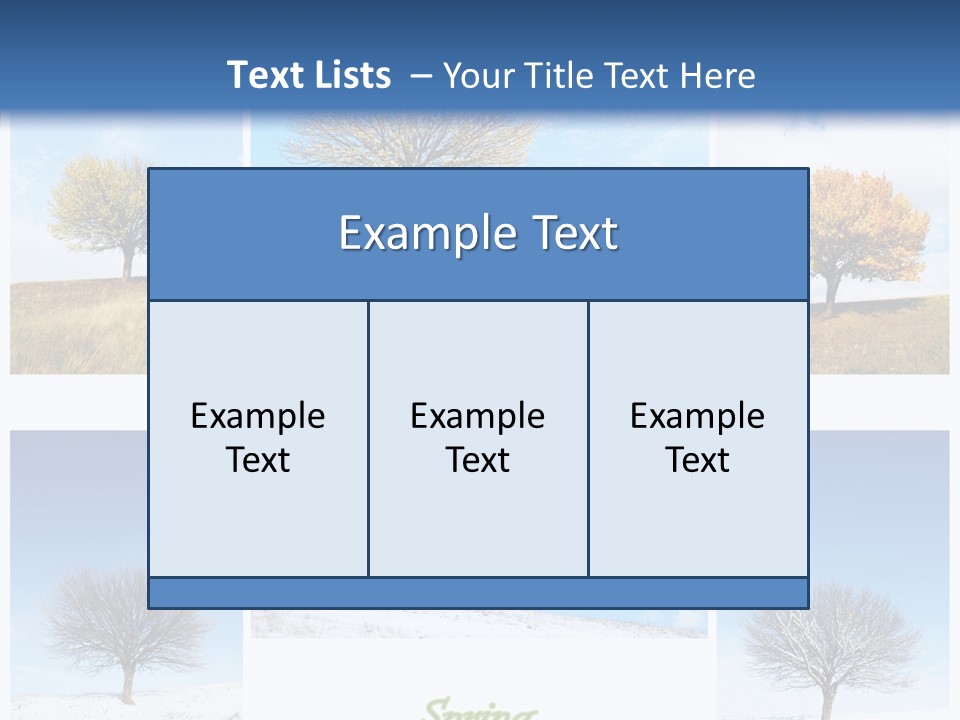Cold Four Grass PowerPoint Template