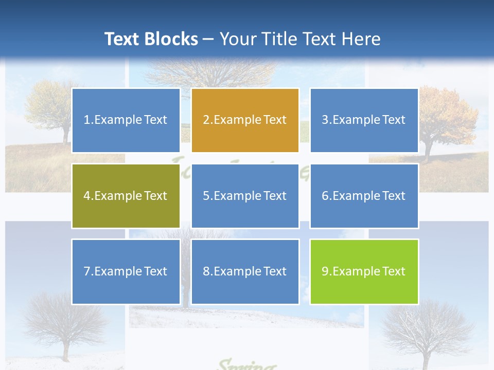 Cold Four Grass PowerPoint Template