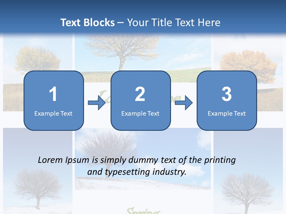 Cold Four Grass PowerPoint Template