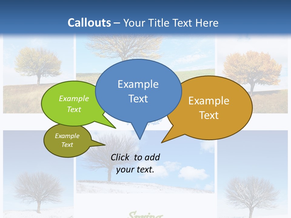 Cold Four Grass PowerPoint Template