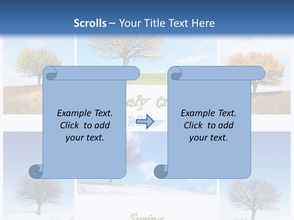 Cold Four Grass PowerPoint Template