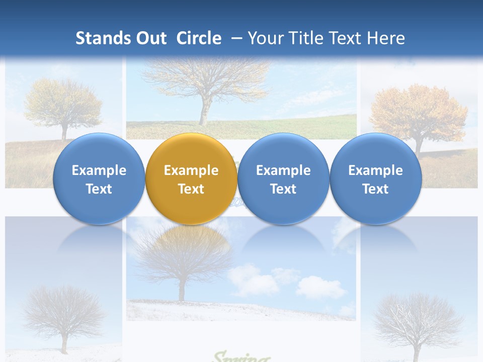 Cold Four Grass PowerPoint Template