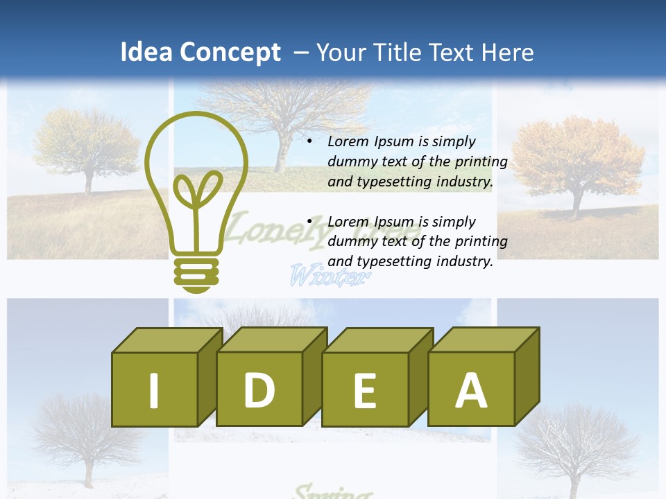 Cold Four Grass PowerPoint Template