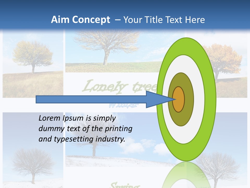 Cold Four Grass PowerPoint Template