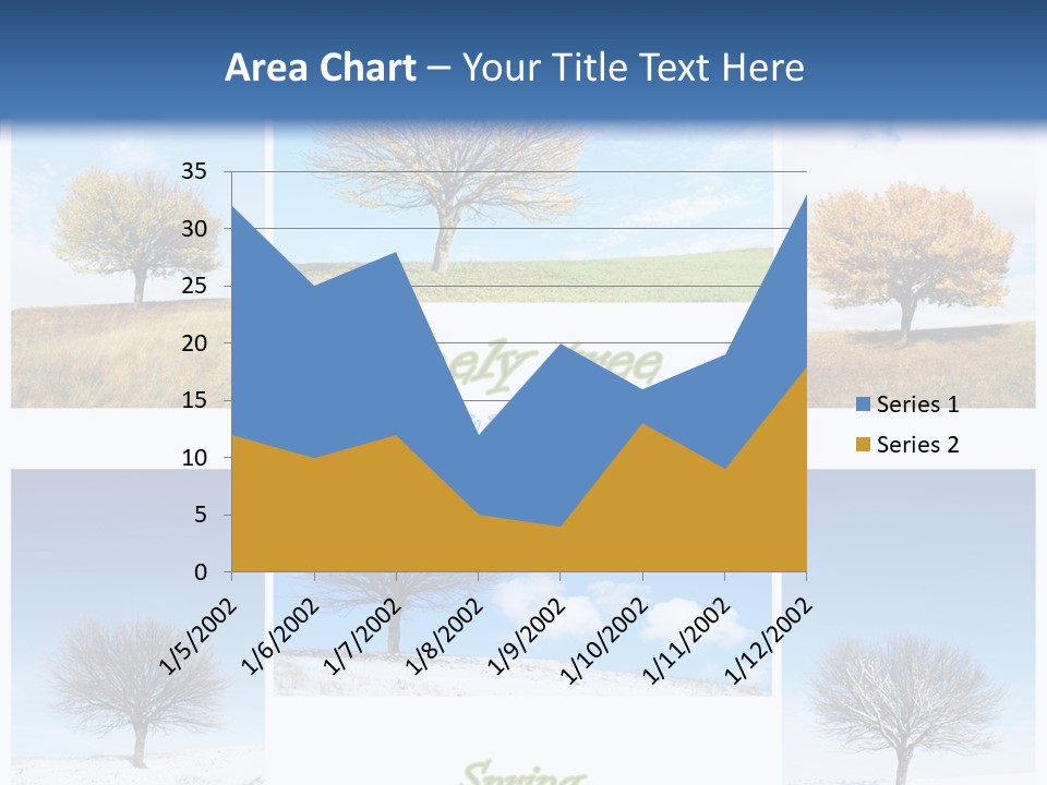 Cold Four Grass PowerPoint Template