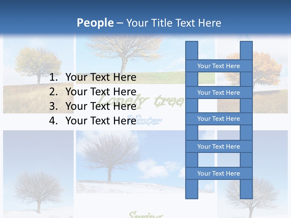Cold Four Grass PowerPoint Template