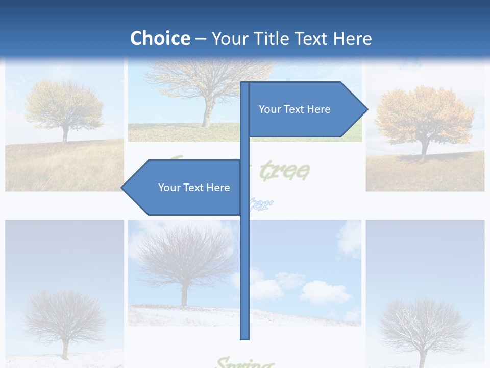 Cold Four Grass PowerPoint Template