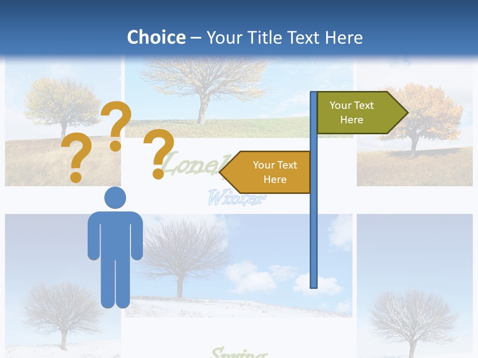 Cold Four Grass PowerPoint Template