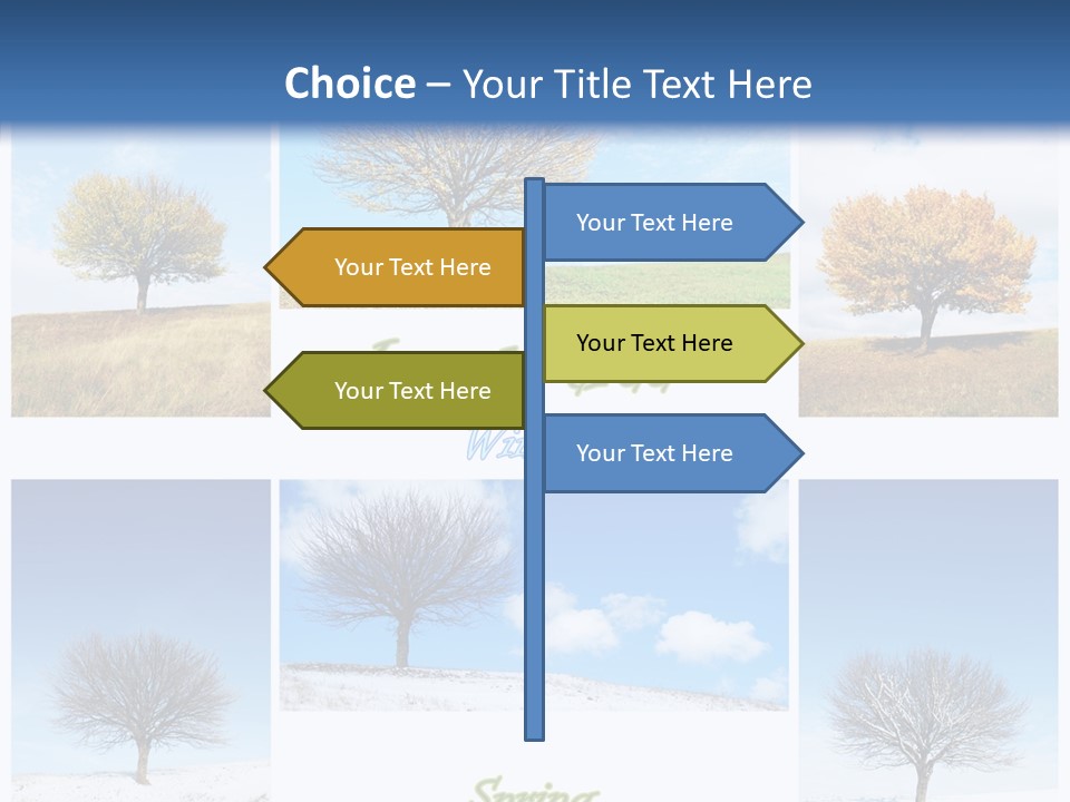 Cold Four Grass PowerPoint Template