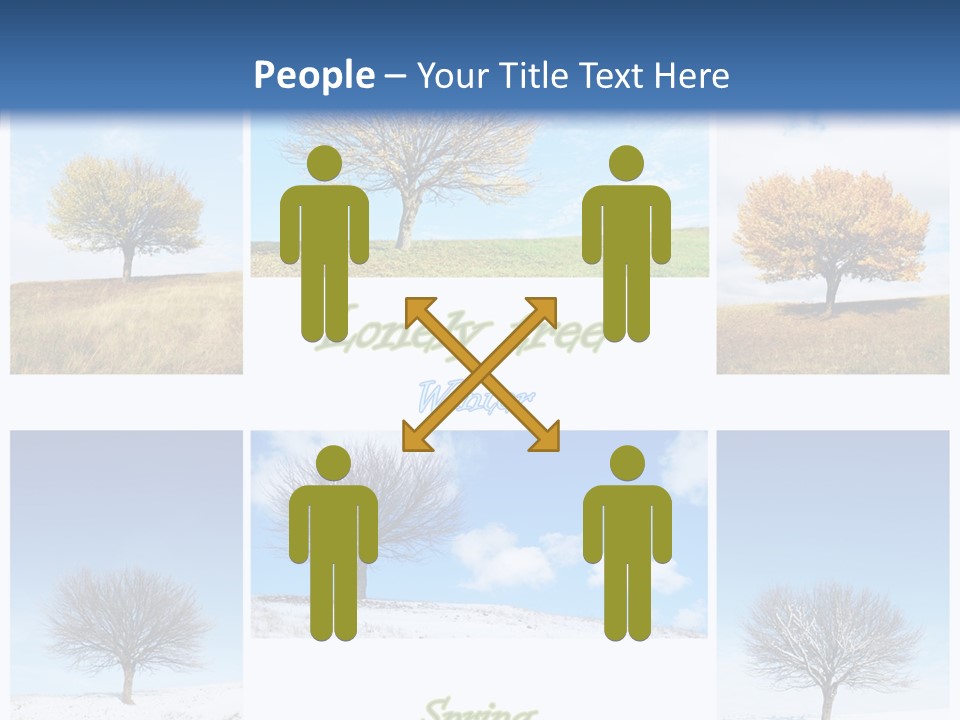 Cold Four Grass PowerPoint Template