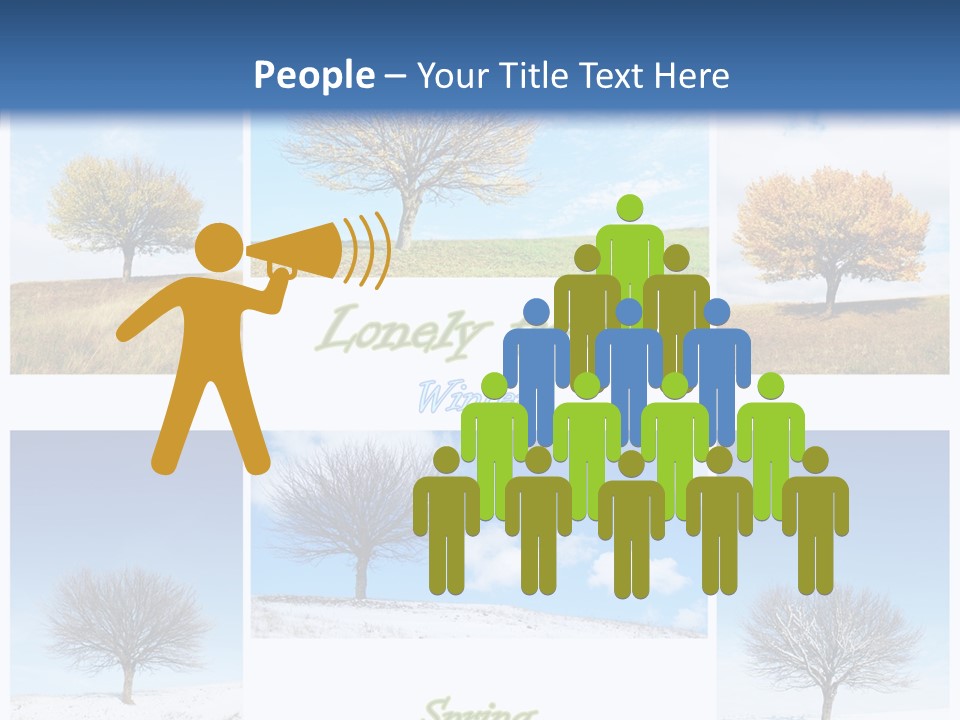 Cold Four Grass PowerPoint Template