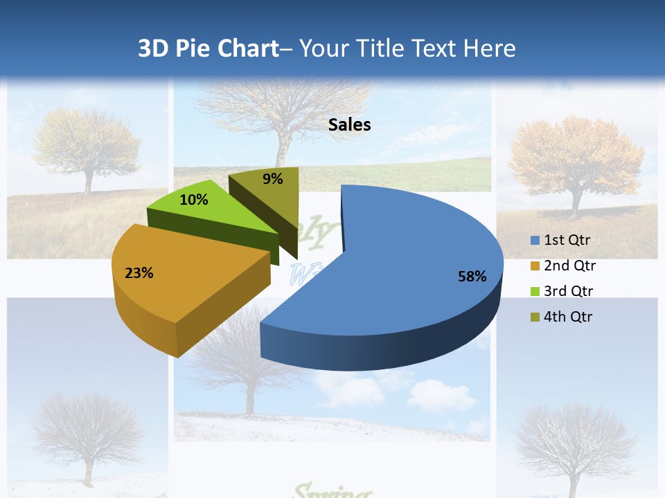 Cold Four Grass PowerPoint Template