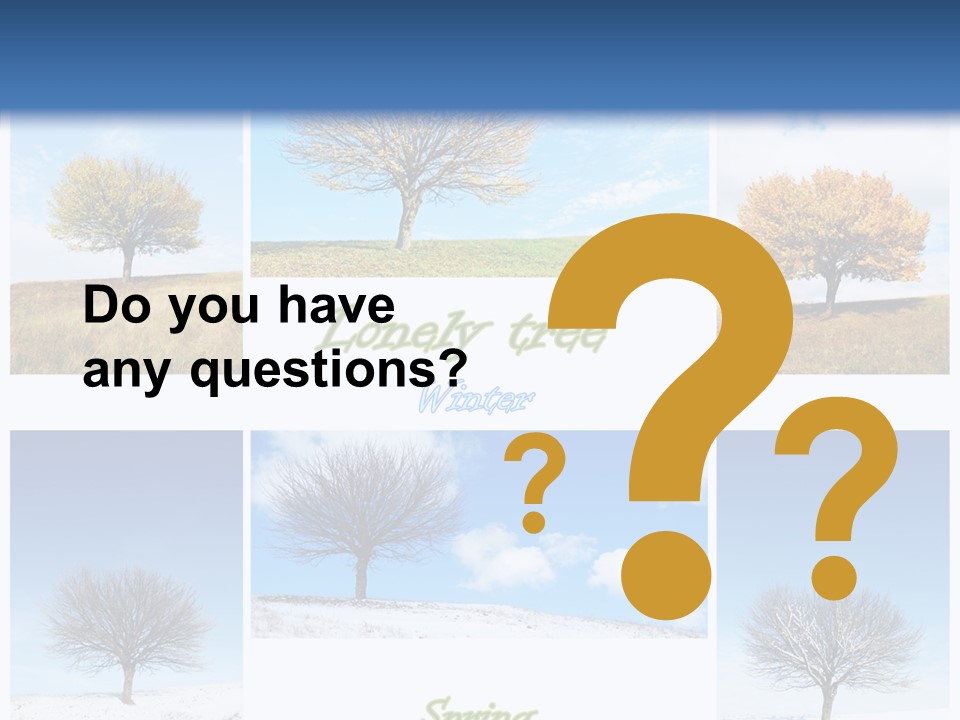 Cold Four Grass PowerPoint Template
