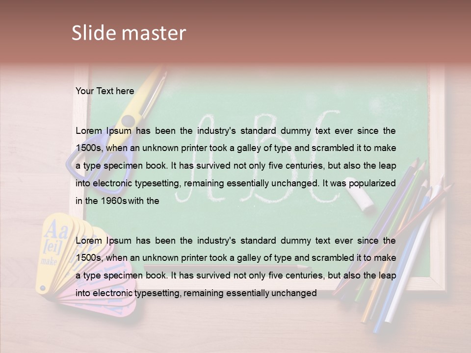 College White Draw PowerPoint Template